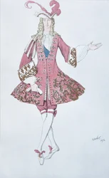 A hercegnő oldala. P. Csajkovszkij Csipkerózsika című balettjének jelmezterve, 1916