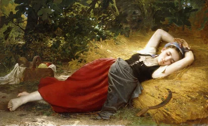 Alvó fiatal parasztlány, 1874