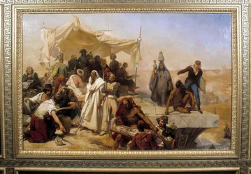 Expedíció Egyiptomból Bonaparte parancsára. Leon Cogniet festménye (1794-1880)