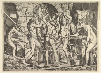 Vénusz Vulkán kovácsműhelyében, 1546-47.
