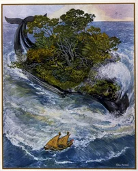 Szindbád (Sinbad), a tengerész kalandjai. Az 1001 éjszaka meséiből (Az Ezeregyéjszaka meséiből). Léon Carré (1878-1942) illusztrációja
