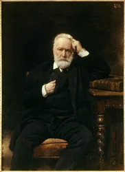 Victor Hugo francia író portréja (1802-1885) Leon Joseph Bonnat (1833-1922) festménye 19. századi Versailles, Musee du Chateau - Victor Hugo (1802-1885) francia író portréja. Leon Joseph Bonnat (1833-1922) festménye