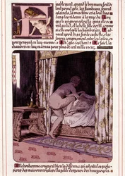 Illusztráció Honore de Balzac „La Mye du Roy” című regényéről, Leon Lebegue (1863-1944)