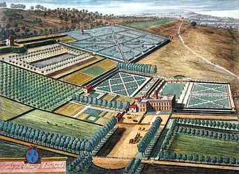 Fair Lawn Kent megyében Johannes Kip (kb. 1652-1722) metszetével (metszet)