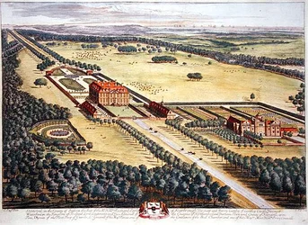 Stansted Sussex megyében Johannes Kip (1652-1722 körül) metszete (metszet) (metszet)