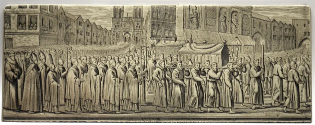 Sainte Genevieve-i vadászat menete – Leonard Gaultier (1561-1641).