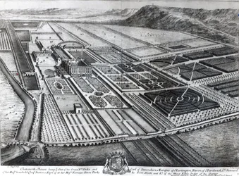 Chatsworth-ház, vésette Johannes Kip
