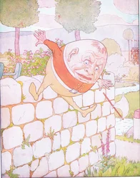Humpty Dumpty remekül esett (színes litó)
