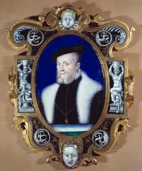 Anne de Montmorency Connetable (1493-1567) portréja. Leonard Limosin (1505-1577) festménye
