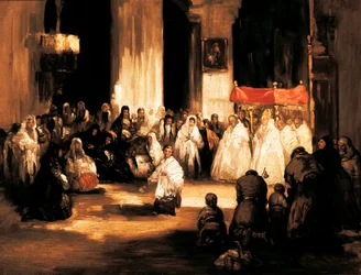 A Mindenható Isten (a Nagy Isten). Leonardo Alenza y Nieto (1807-1845) festménye. Madrid. Romantikus múzeum.
