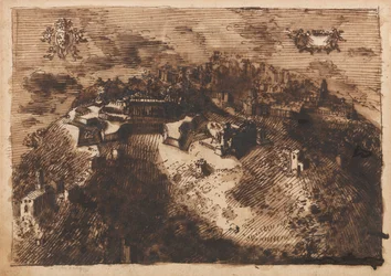 Egy erődített város (recto); Geometrikus tervezés (fordítva)