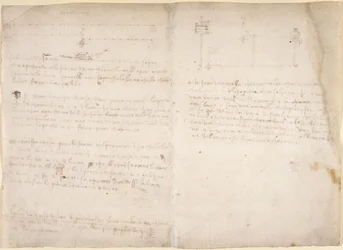 Arundel 263, f.265v, f.268 a „Codex Arundel”-ből (toll és tinta papíron)