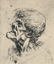 Groteszk profil balra, c1480 1945