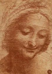 Egy nő vagy Szent Anna feje, Leonardo da Vinci rajza, tanulmány Szent Anna fejéhez Leonardo Madonna a gyermekkel és Szent Annával című, ma a Louvre-ban lévő festményén. A rajz a Gallerie dell