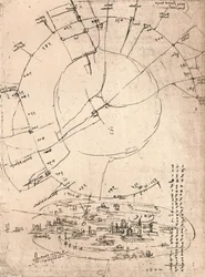 Milánó térképvázlat, c1472-c1519 1883