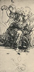 Tanulmányok egy térdelő angyalról, c1467-1519, 1945