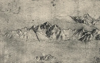 Study of Mountain Ranges, c1480, 1945