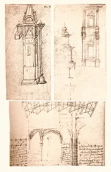 Három építészeti rajz, c1472-c1519 1883