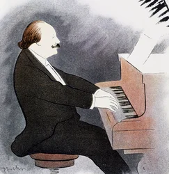 Jules Massenet a zongoránál