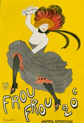 A „Le Frou Frou” humoros újság plakátja Leonetto Capiello után. Eduard Fuchs illusztrált erkölcstörténetéből a középkortól napjainkig, 1909.