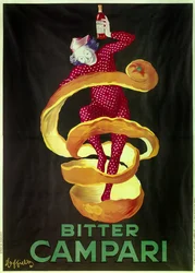 Plakát a Bitter Campari aperitifhez. Leonetto Cappiello (1875-1942) illusztrációja, 1921, Párizs, iparművészet
