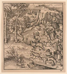 Szarvasvadászat a "Der Weisskunigból"