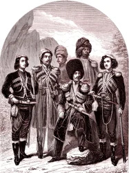 A Transcaucase és Georgia.Oroszország 1865-ben. (metszet)