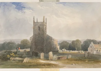 Chaldon templom: akvarell festészet, és [c 1830-1840]