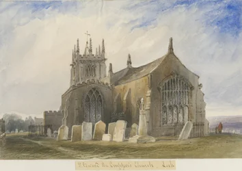 Póréhagyma templom: akvarell festészet, és [c 1830-1840]