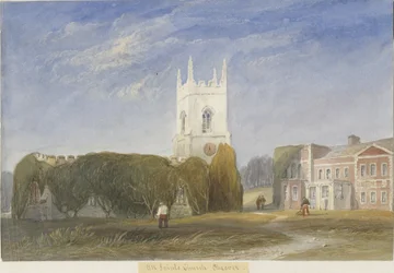 Okeover templom – „Mindenszentek”: akvarellfestészet, és [c 1830-1840]