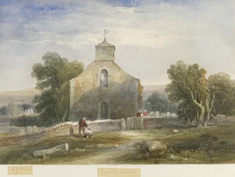 Onecote templom: akvarell festészet, és [c 1830-1840]