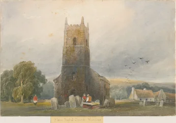 Warslow Church: akvarell festészet, és [c 1830-1840]