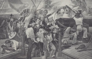 James Lawrence halála (litho)