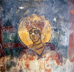 Freskó az Agios Georgios bizánci templomban