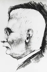 Henri Louis Le Chatelier (1850-1936) francia vegyész és kohász profilportréja, metszet