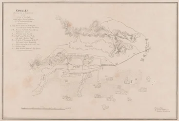 „Vázlat Ghuznee erődjéről. Storm készítette 1839. július 23-án” (litho)