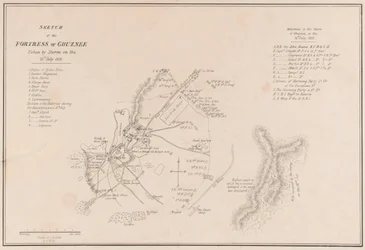 ?Ghuznee erődjének vázlata. Storm vette 1839. július 23-án?