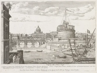 utca Angelo a Prospectus Lourum Urbis Romae Insigniumból, 1666