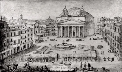 Kilátás a Pantheonra, Róma, 1670-es évek eleje.
