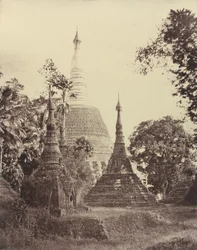 Rangoon: Dagon pagoda, 1855 november (fénykép)
