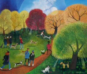 Daily Constitutional, 2015, (akril tinták papíron)