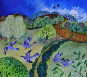 Flight, 2009, (akril, papír)