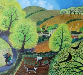 Sétára, 2016 (akril tinták papíron)
