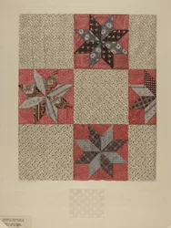 Star Design Comforter, c. 1937.