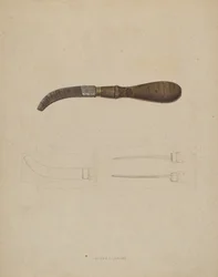 Fából készült akasztóreszelő, c. 1937.