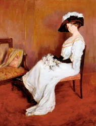 Mrs. portréja Vidal Márta. Lluisa Vidal i Puig (1876-1918) festménye