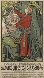 Saengerbundesfest énekesfesztivál, Strasbourg, 1905.