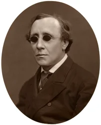 Henry Fawcett, parlamenti képviselő, a politikai gazdaságtan professzora a Cambridge-i Egyetemen, 1876.