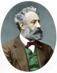 Jules Verne (1828-1905) francia regényíró, itt 1877-ben