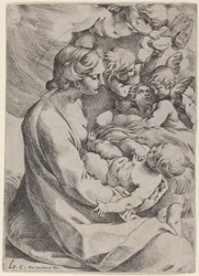 Madonna és gyermeke angyalokkal
